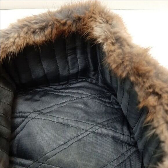 Vintage Soft Genuine Fur Ear Flap Top Tie Trapper Hat Winter Cap Brown Sz OS - Picture 12 of 15